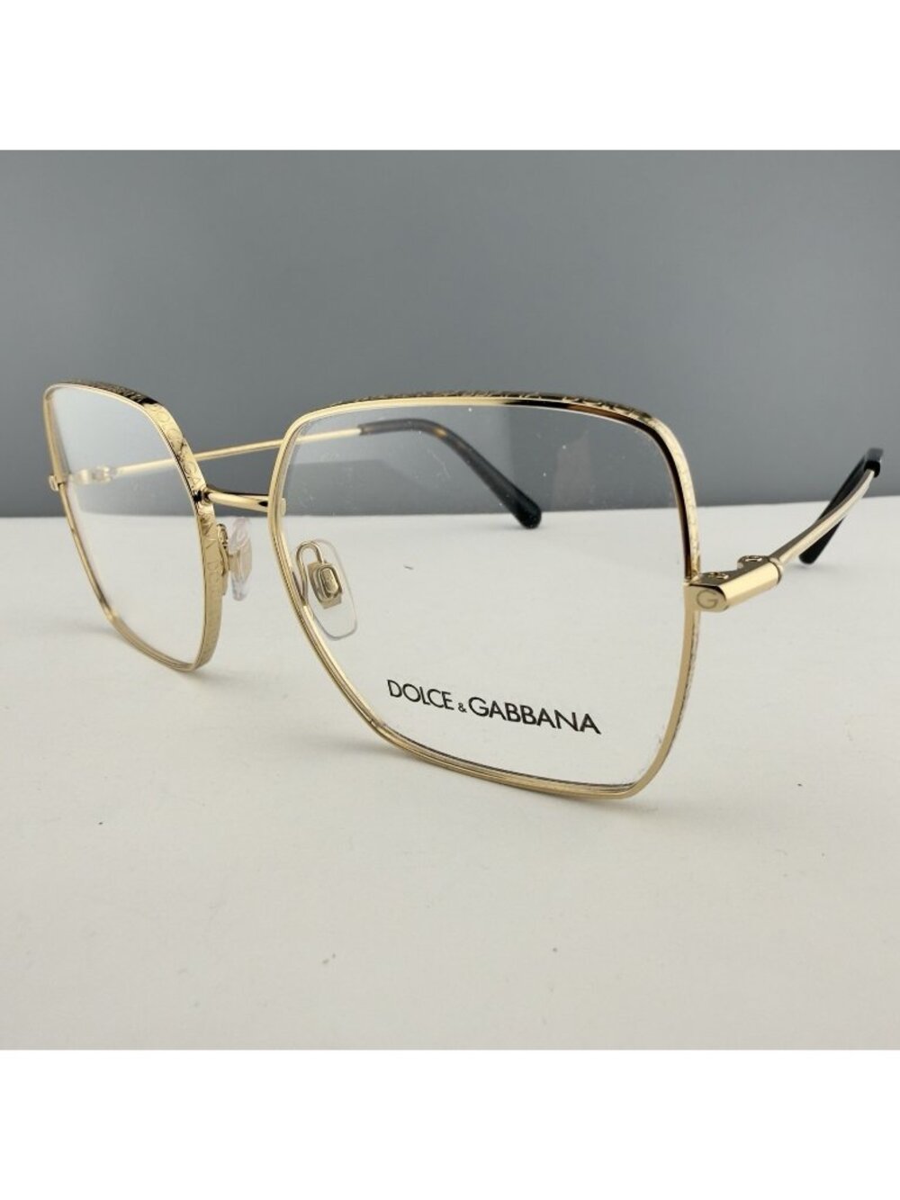 Dolce & Gabbana Eyeglasses Frames DG1323 Gold Square Wire Rim 54-16-140